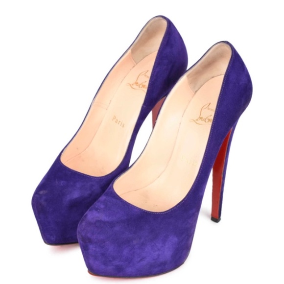 Christian Louboutin Shoes - Louboutin Daffodile Violette Suede heels